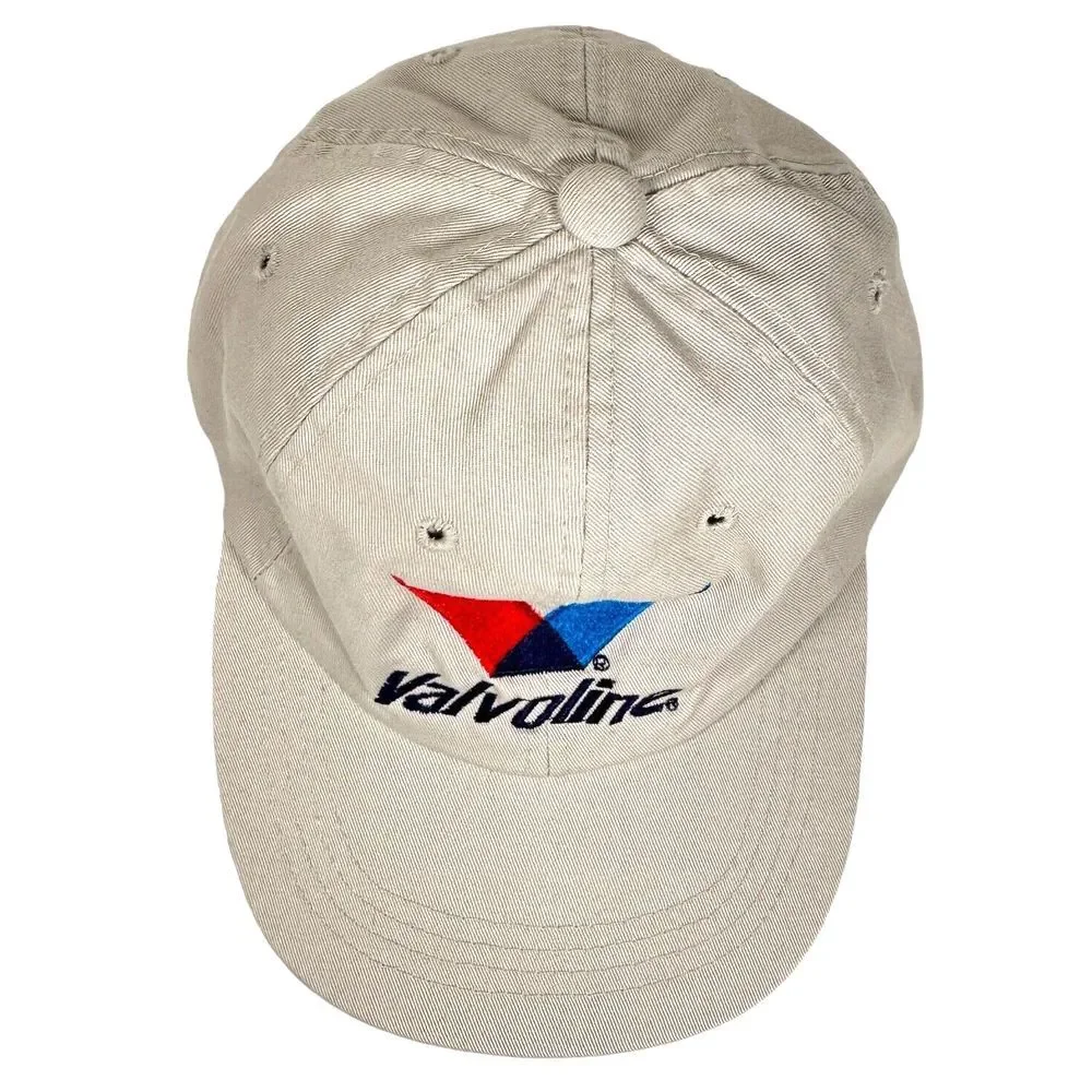 Valvoline Celebrating Our Success Embroidered Hat Cap Stretch Fit L Beige Cotton